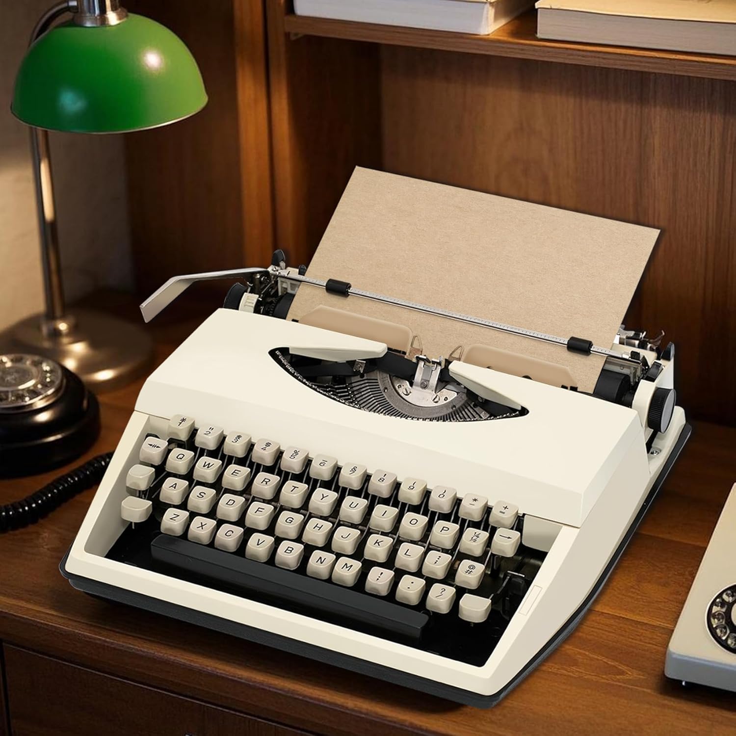 [Timeless Classic] Fully Mechanical Vintage Manual Typewriter (Handcrafted Restoration), Retro Artisanal Creation, Mechanical Principle Education, Immersive Typing Experience