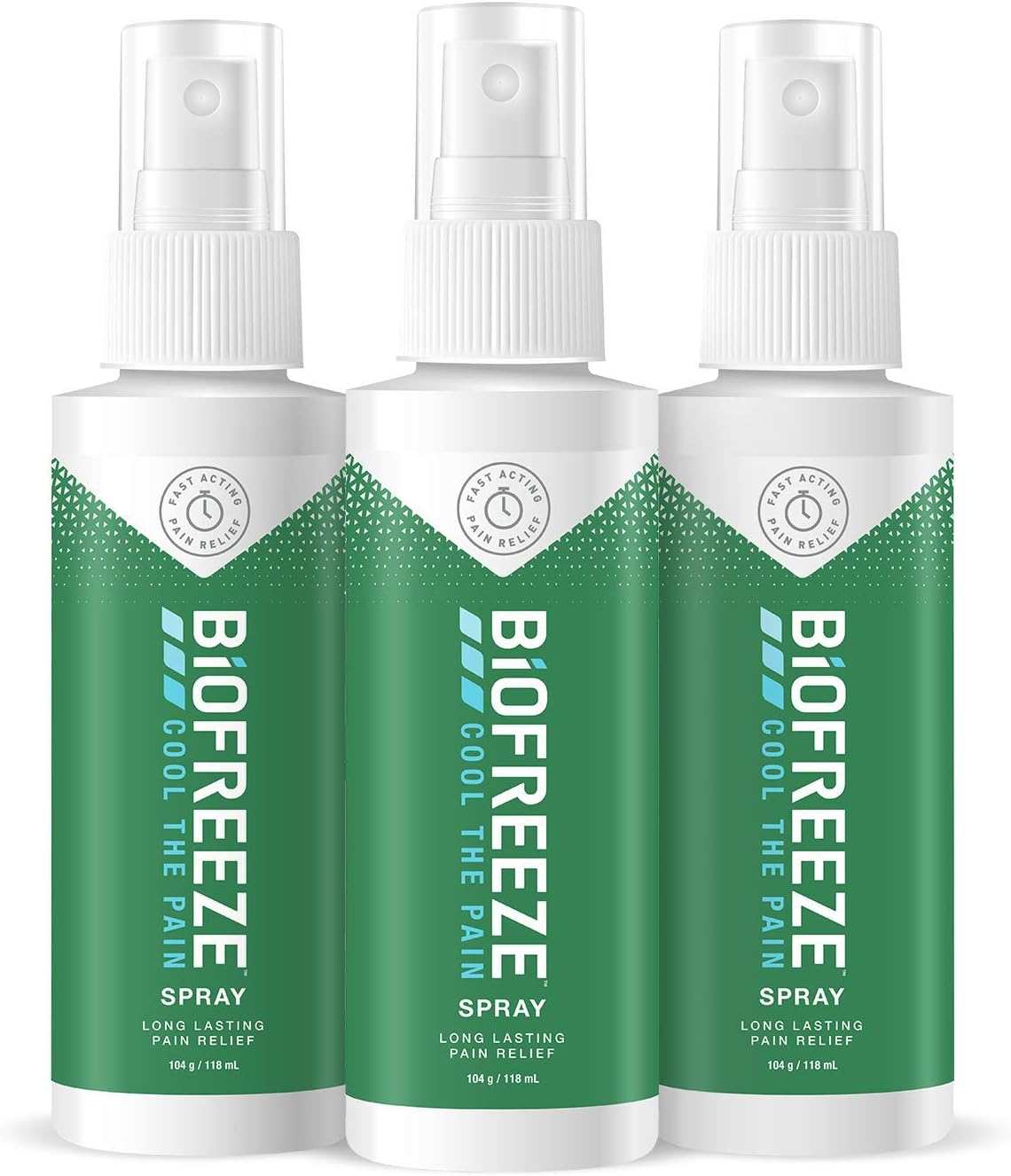 Biofreeze Pain Relief Spray, 118ml X 3, Cooling Spray, Cyrotherapy, Muscle Pain, Joint Pain, Arthritis Pain Relief, Longer Lasting, Soothing Effect, Freeze Sprays, Pain and Fever