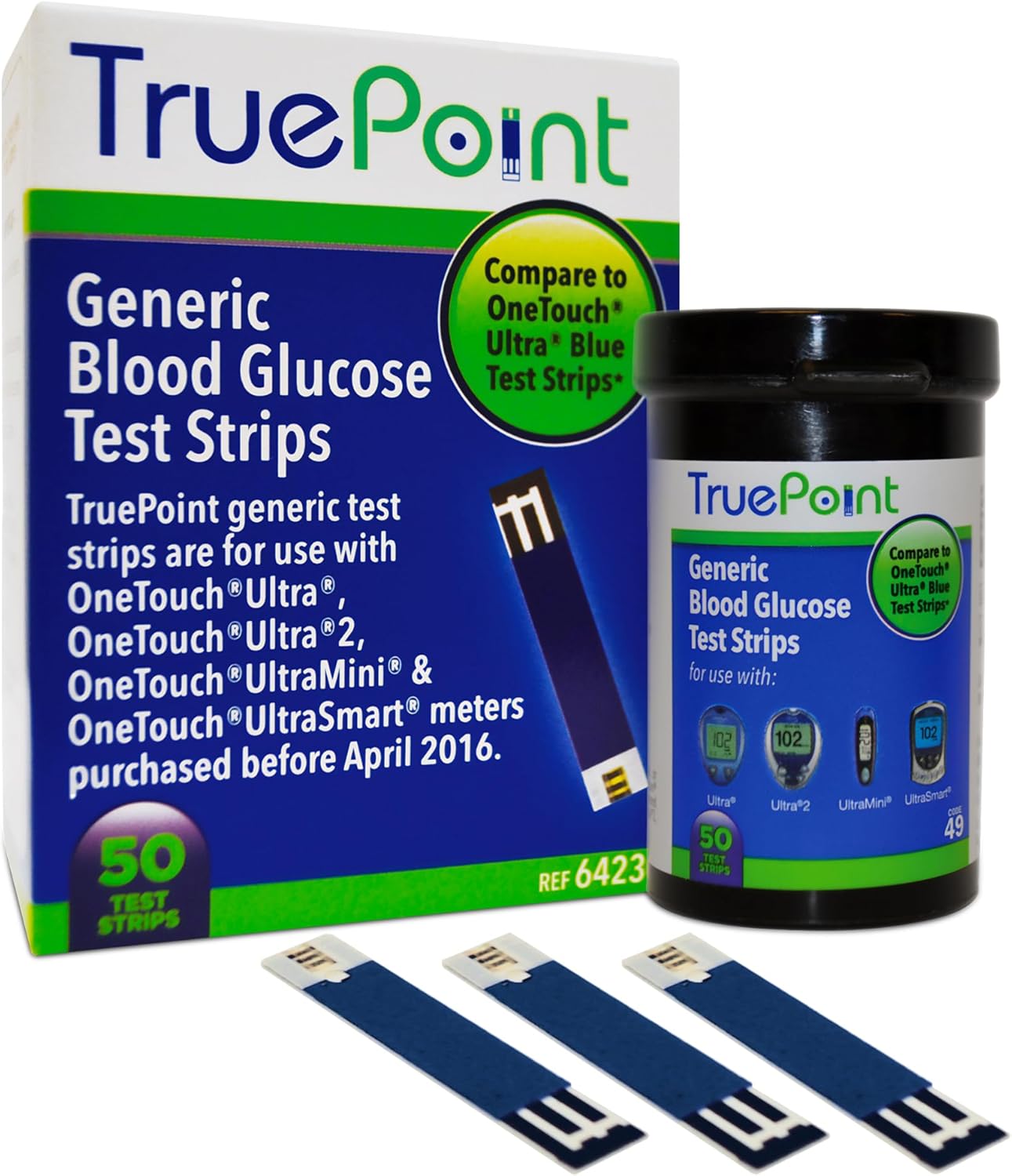 Generic Test Strips 50 Count for Use with OneTouch Ultra, Ultra2, and UltraMini & UltraSmart Meters.