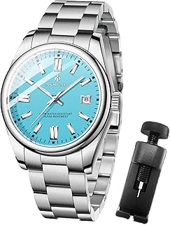 BENYAR AKNIGHT Mens Watch, Stylish Business Casual Stainless Steel Quartz Analog Wrist Watches for Men Women, Luminous Waterproof Date Gift