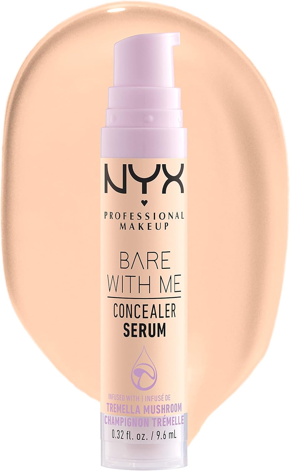 NYX Professional Makeup Bare With Me Concealer Serum, Natural, Medium Coverage, Fair, 9.6ml