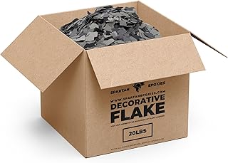 Epoxy Flake - 20lb and 40lb Boxes, Choose from 21 Blends Including Marble and Hybrid Flakes, USA Made, Ideal for Garages, Basements, Shops, and More (Nightfall, 20lb Box)