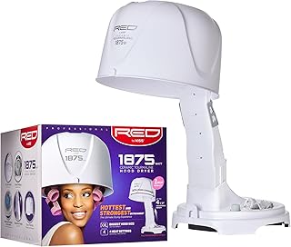 RED by KISS 1875 Watt Ceramic Tourmaline Hood Dryer, 4 Heat Settings Blow Dryer for Home & Salon, Height Adjustable Convenient Hooded Hair Dryer