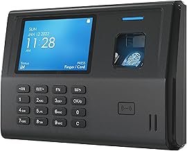 ANVIZ Time Clocks for Small Business Employees - No Software Required - Fingerprint Biometric Clock in and Out Machine - Right Out of The Box, Finger + RFID + Pin Punching
