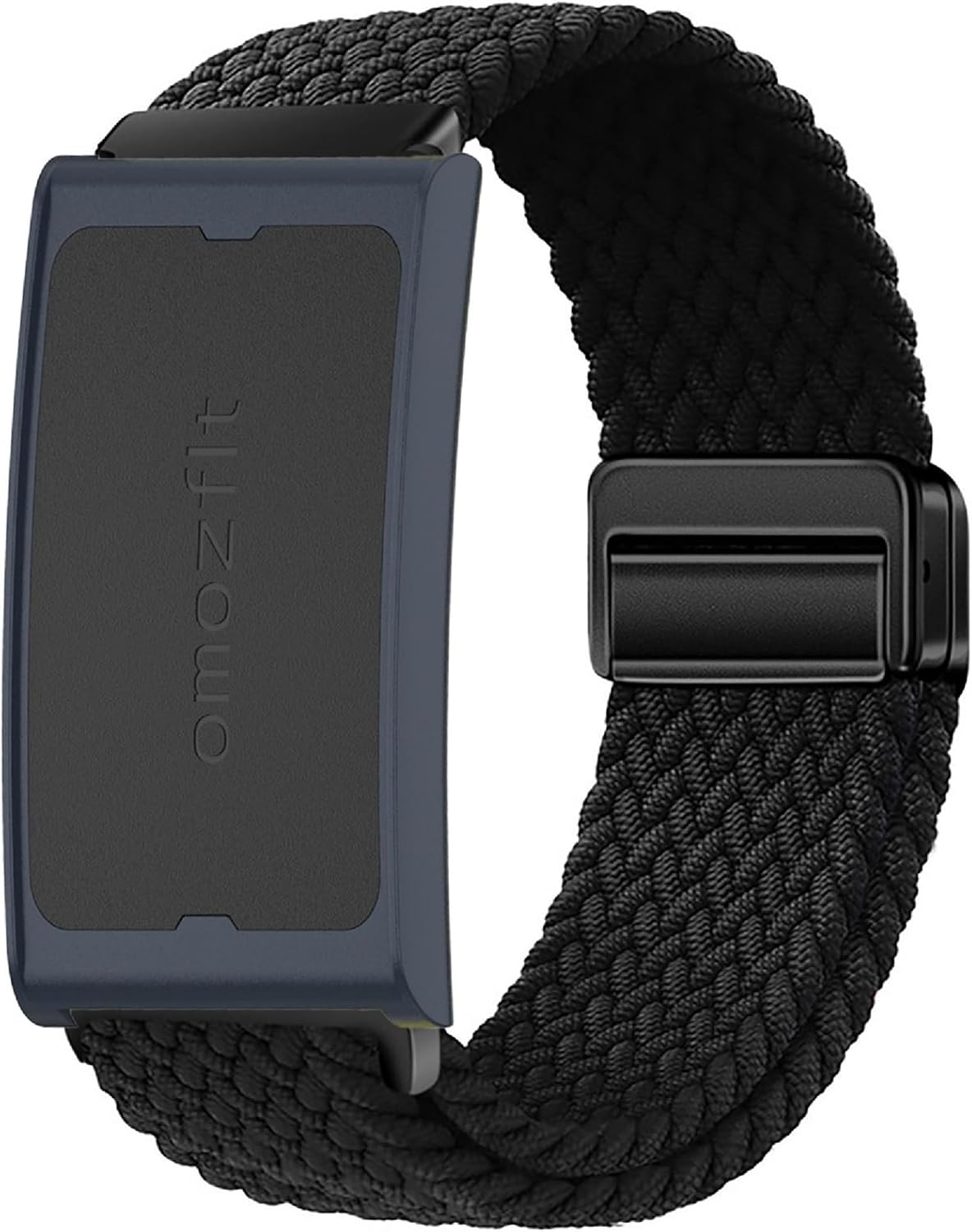 GIOPUEY Magnetic Strap Compatible with Amazfit Helio, Flexible Nylon Braided Strap Replacement [Unisex] - Black