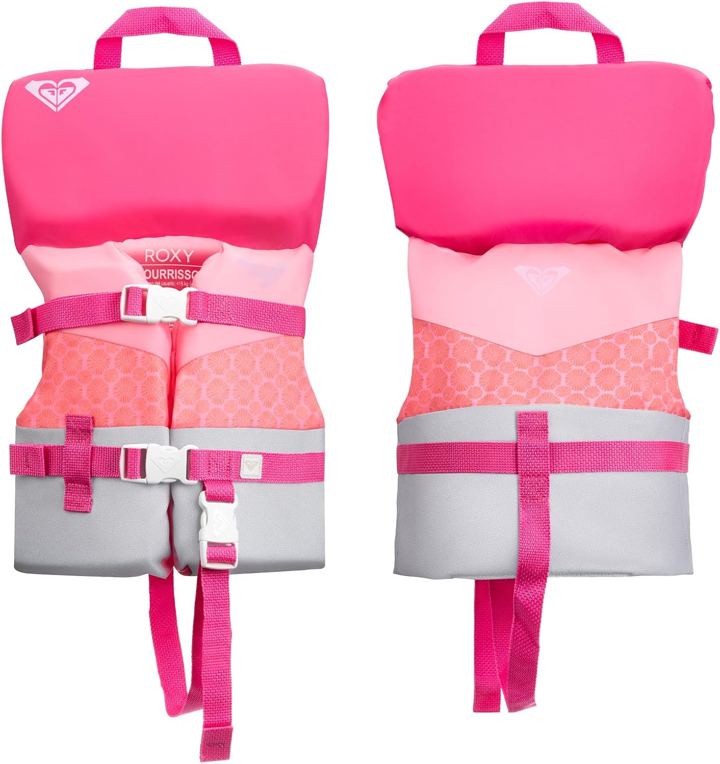 ROXY Life Jacket for Youth/Kids/Toddler, USCG Approved Type III PFD, Light-Weight EPE Foam Life Vest for Waterskiing, Rafting, Boating, Paddleboarding, Kayaking, Fishing Watersports