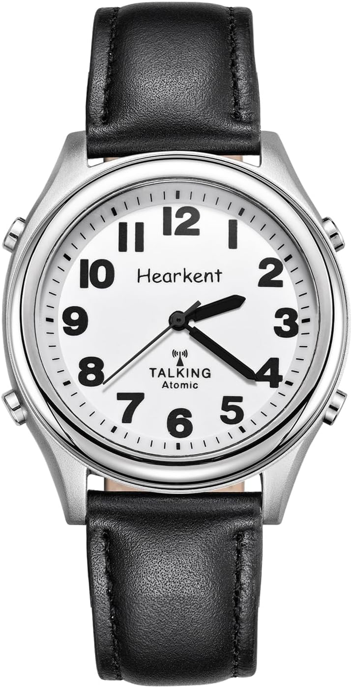Hearkent Radio Controlled Talking Watch British English Speaking for Blind People and Visually Impaired Elderly