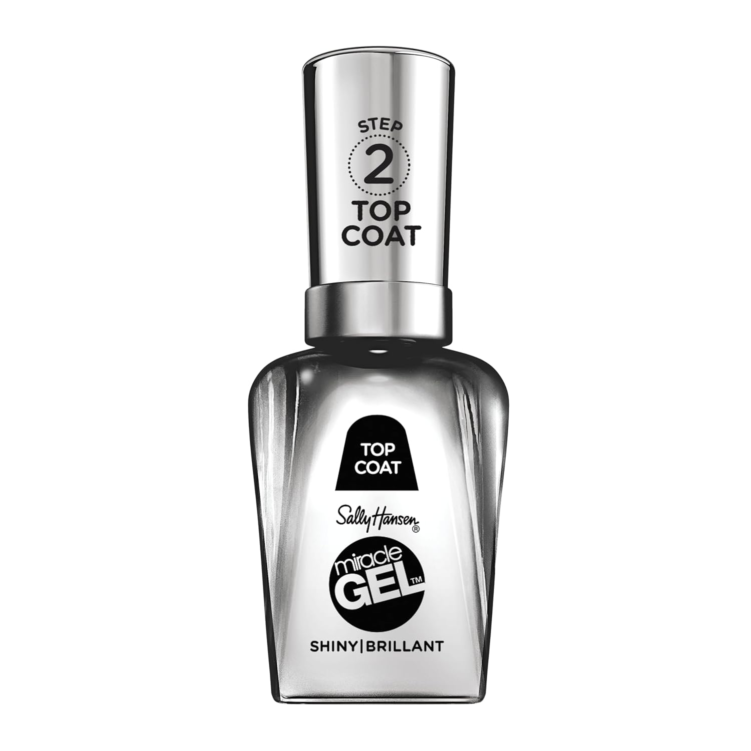 Sally Hansen Miracle Gel™, Shiny Top Coat, Long Lasting, Gel-Like Formula, No UV Lamp Needed, Clear Nail Polish