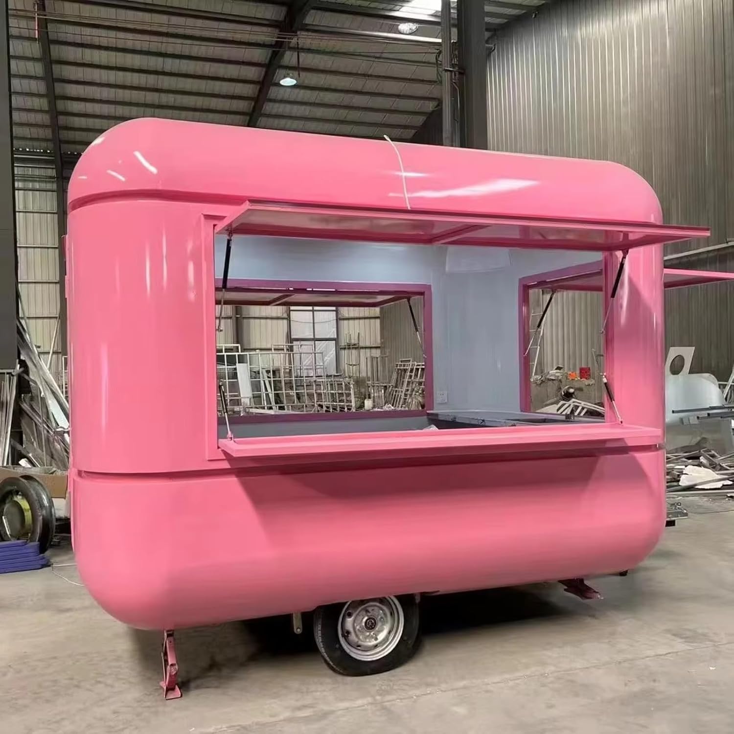 Customizable Food Truck Trailer with Full Restaurant Equipment - Commercial Grade Mobile Kitchen for Hot Dog Stands, Ice Cream Carts & Coffee Shops - Easy Mobility for Catering, Festivals