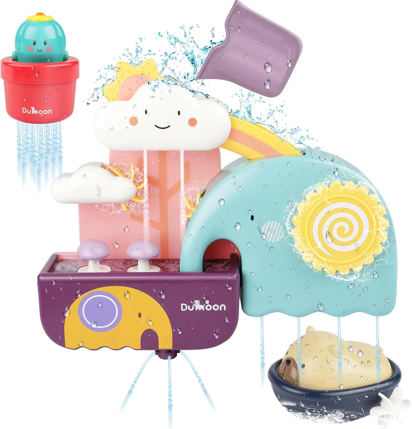 GILOBABY Baby Bath Toys Game, Shower Bath Toys for 1-3+ Year Olds, Waterfall Water Station with Cup