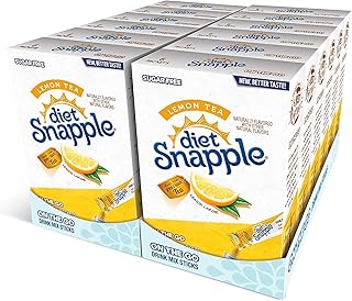 Diet Snapple Powder Drink Mix – Sugar Free & Delicious, Made with Natural Flavors (Diet Lemon, 72 Sticks)