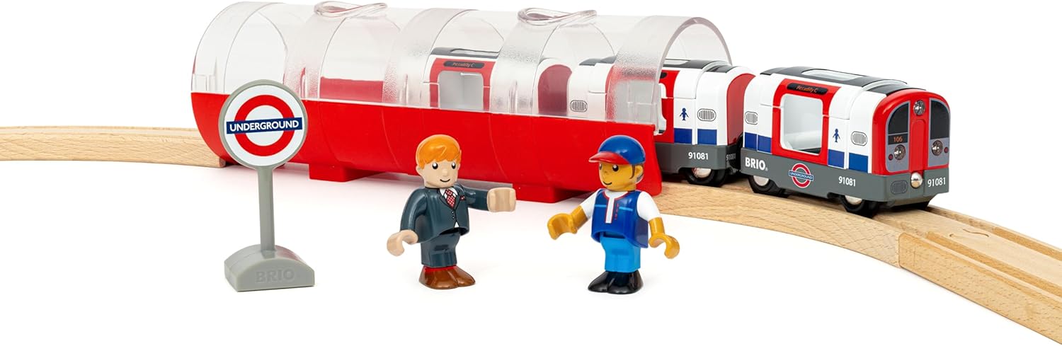 BRIO World Trains of the World Special Edition London Underground Tube Railway Toy Train for Kids Age 3 Years Up - New 2024