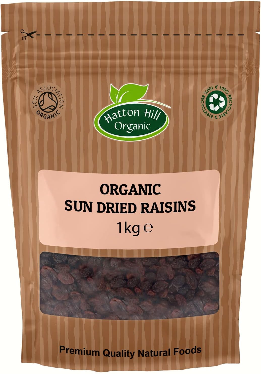 Organic Sun Dried Raisins 1kg by Hatton Hill Organic - Certified Organic