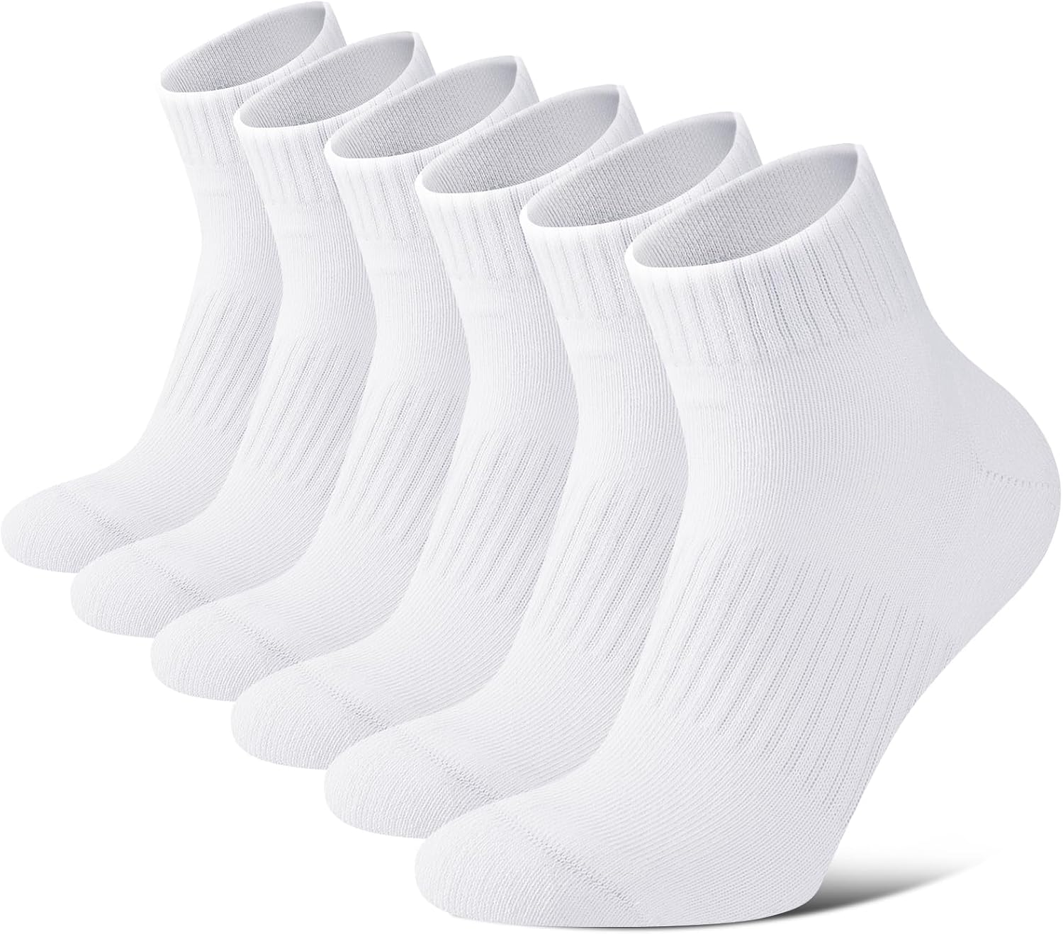 Niofind Sport Ankle Socks for Men Women, 3 Pairs Quarter Socks with Thick Cushioned, Anti-Blister Performance Running Socks, Breathable Cotton Athletic Socks for Trainer Walking Hiking Tennis