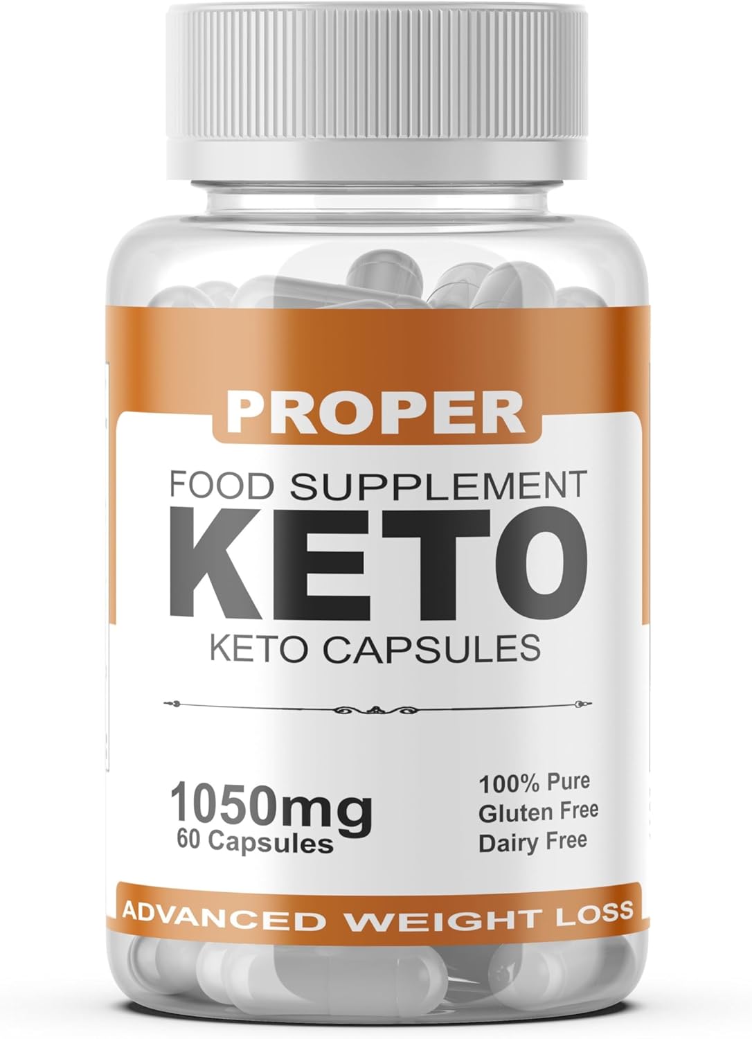 Proper Keto - 60 Capsules, Natural Weight Management, Vegan,Support for Men & Women, Boosting Metabolism, 1 Month Supply, Supplement Heaven