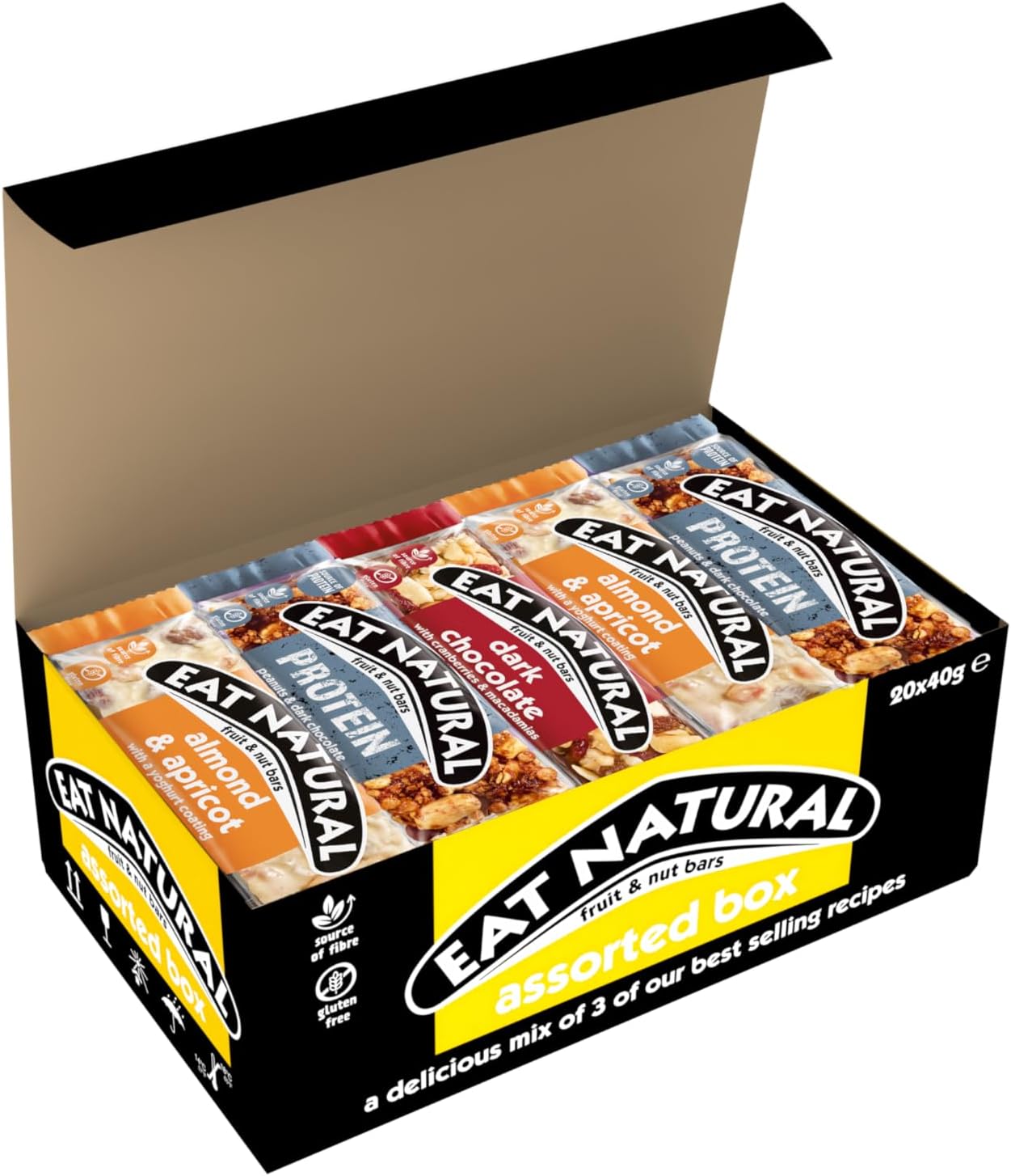 Eat Natural Fruit & Nut Mix Bars Assorted Box 20 x 40g