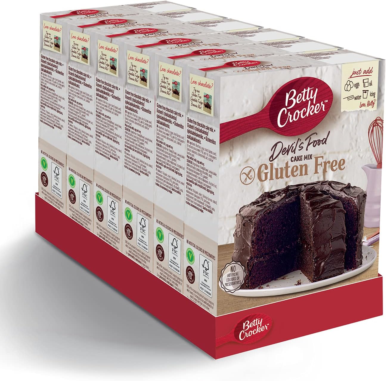 Betty Crocker Devils Food Gluten Free Cake Mix 425(Pack of 6)