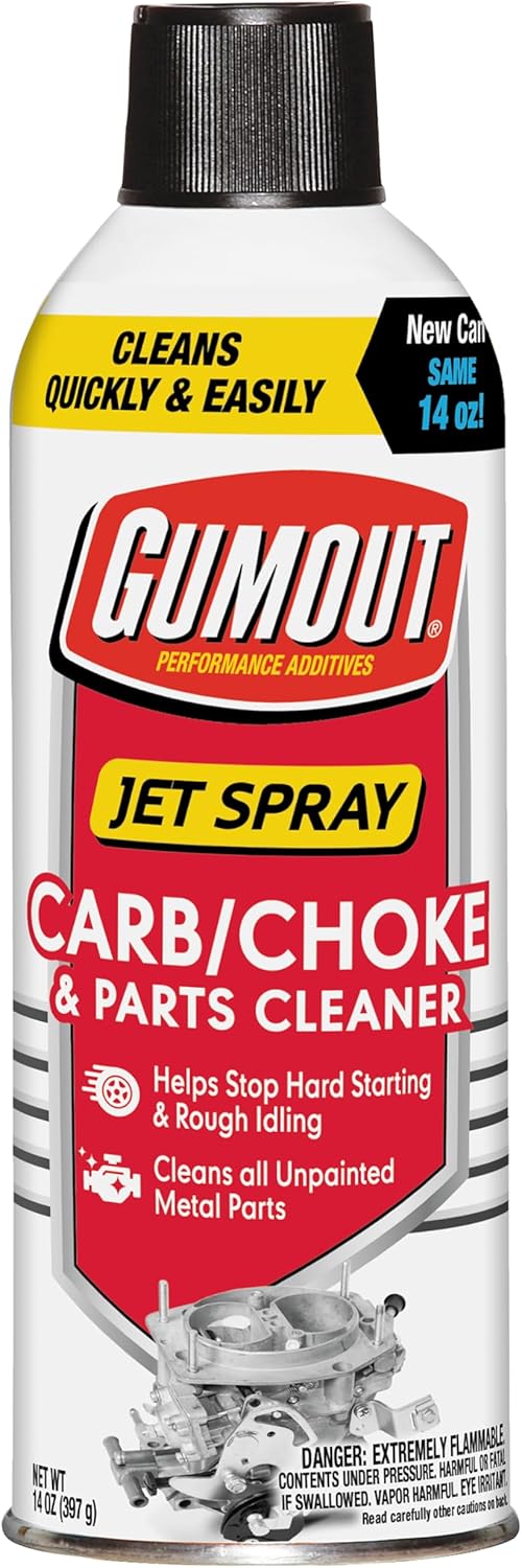 Gumout 800002231 Carb/Choke Carburetor Cleaner Spray, Carb Intake Valve Cleaner, Cleans Gum, Varnish & Dirt Inside & Outside Carburetor Chamber & Prevents Future Build Up Saving on Fuel Economy 14Oz.