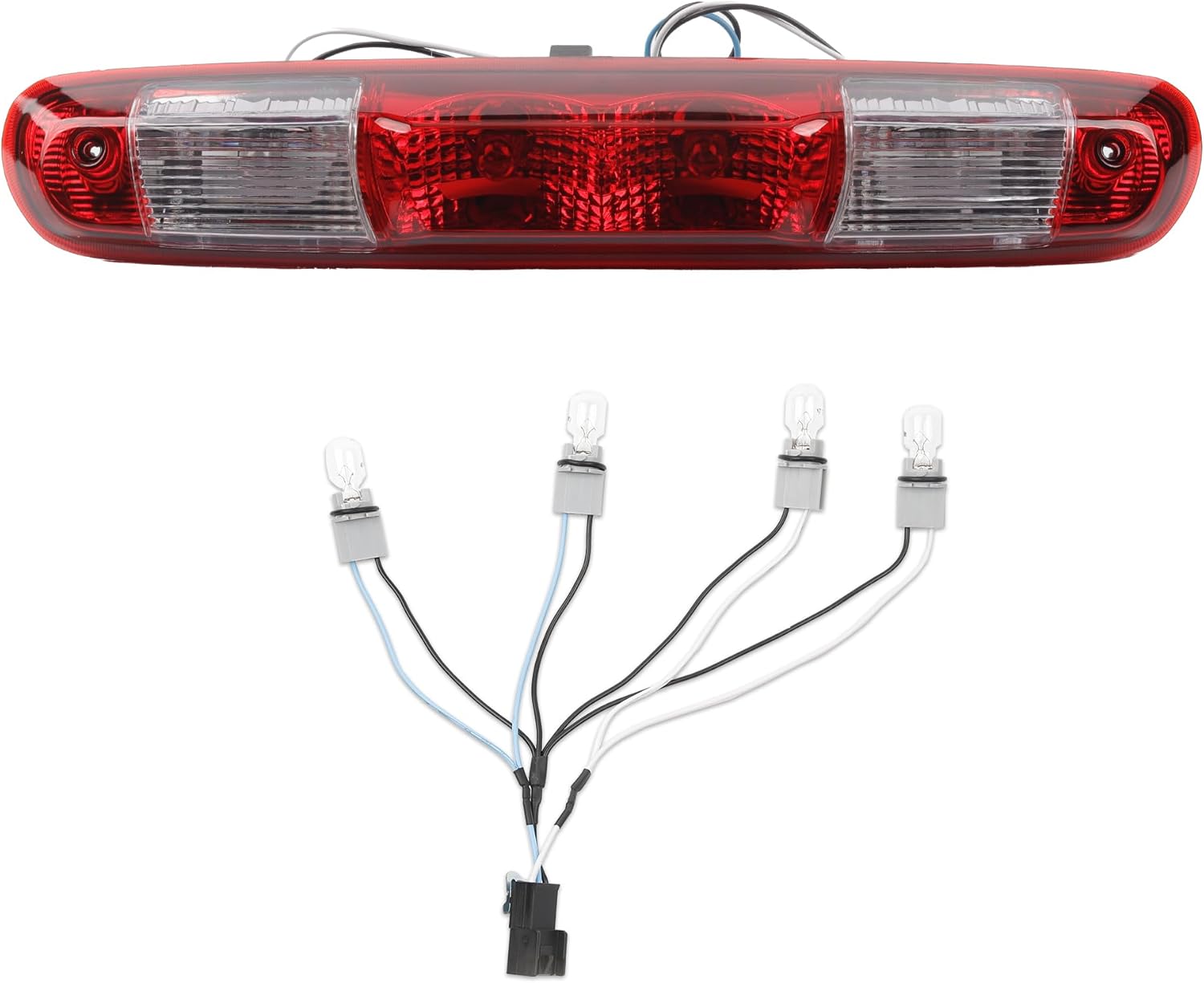 Dasbecan GM25890530 Red Rear Center High Mount Brake Light Compatible with GMC Sierra Chevy silverado 2007-2013 Replace 923-247 Led Lamp Red Housing 3rd Third Tail Brake Lamp