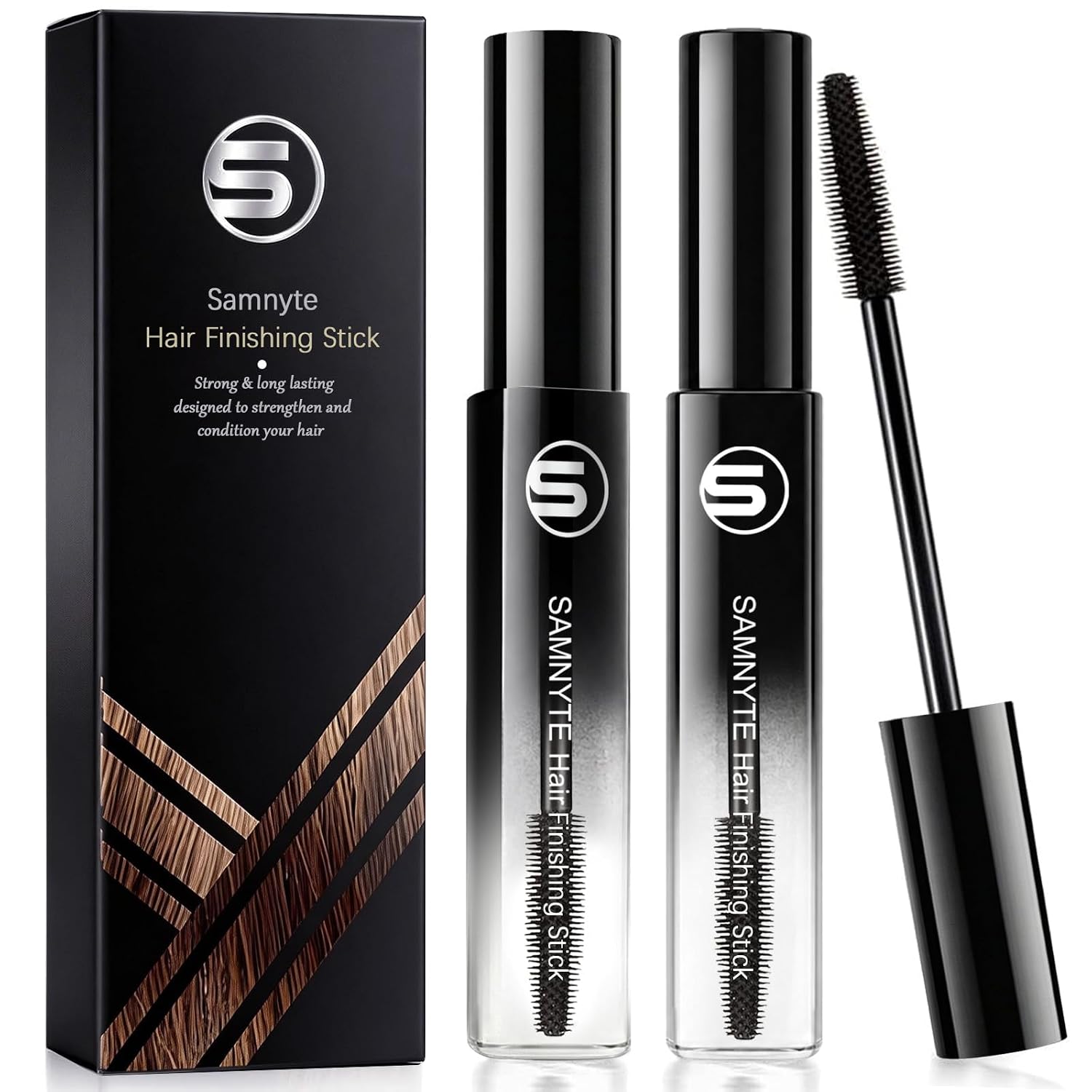 Hair Finishing Stick, 2 Pack - 0.7 Fl.Oz Hair Mascara for Taming Flyaways, Not-Greasy Hair Gel Stick