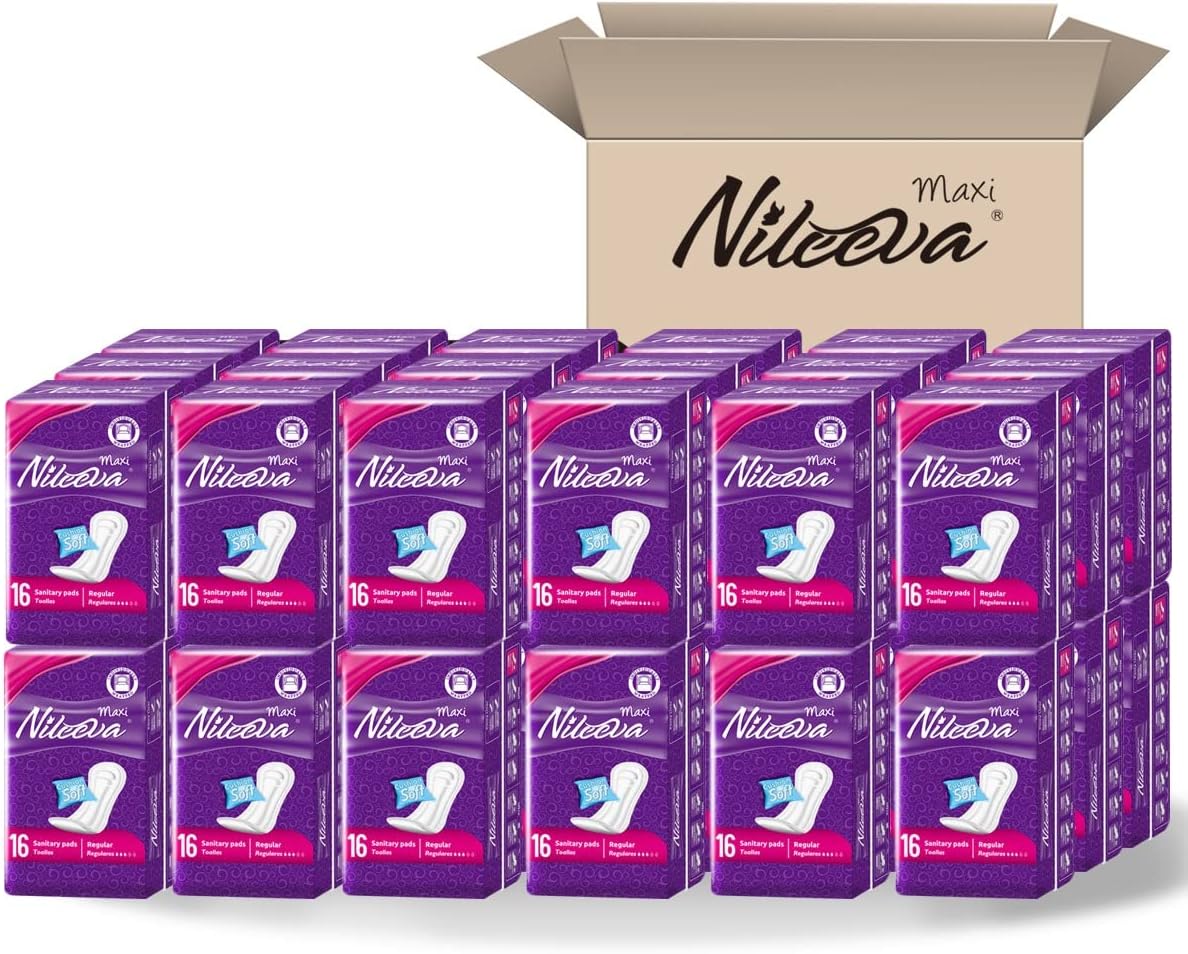 Care Maxi Sanitary Napkins with Wings – Ultra Soft, Super Absorbency & Individually Wrapped Super Value Bulk Pack (16 Pads/Pack X 36 Packs = 576 Pads)
