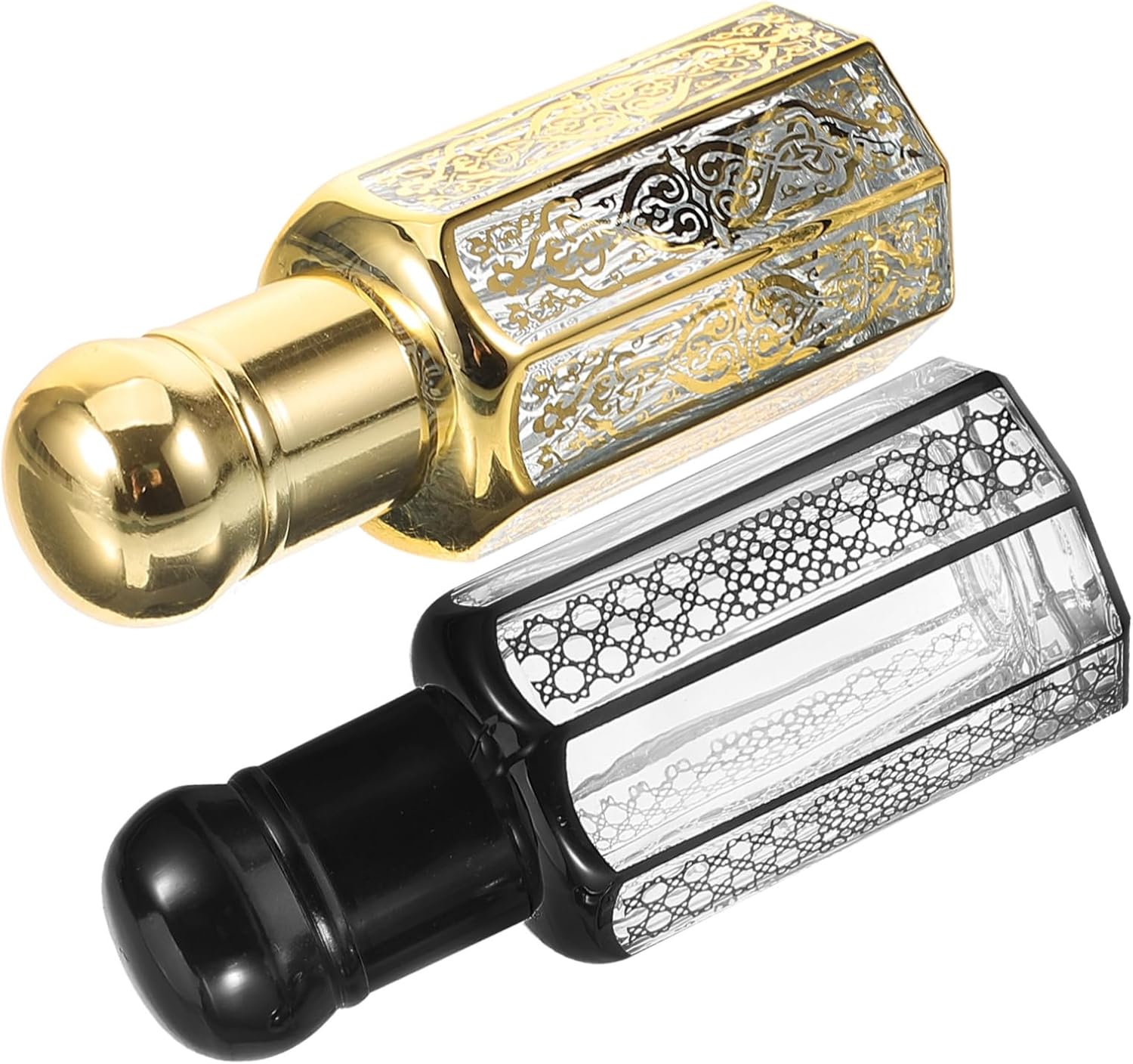 Happyyami 12ml Essential Oil Bottles Roller Empty Perfume Oil Bottles for Refill Bulk Glass Perfume Bottles