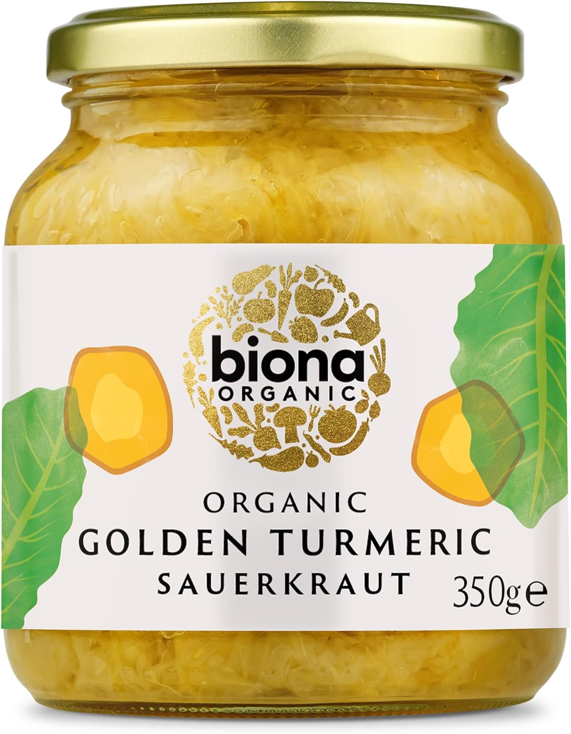 Biona Demeter Organic Sauerkraut Golden Turmeric 350g