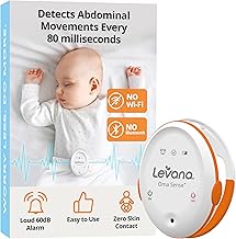 Levana Oma Sense Portable Baby Breathing Movement Monitor with Vibrations and Audible Alerts Designed to Stimulate Baby and Alert Parents