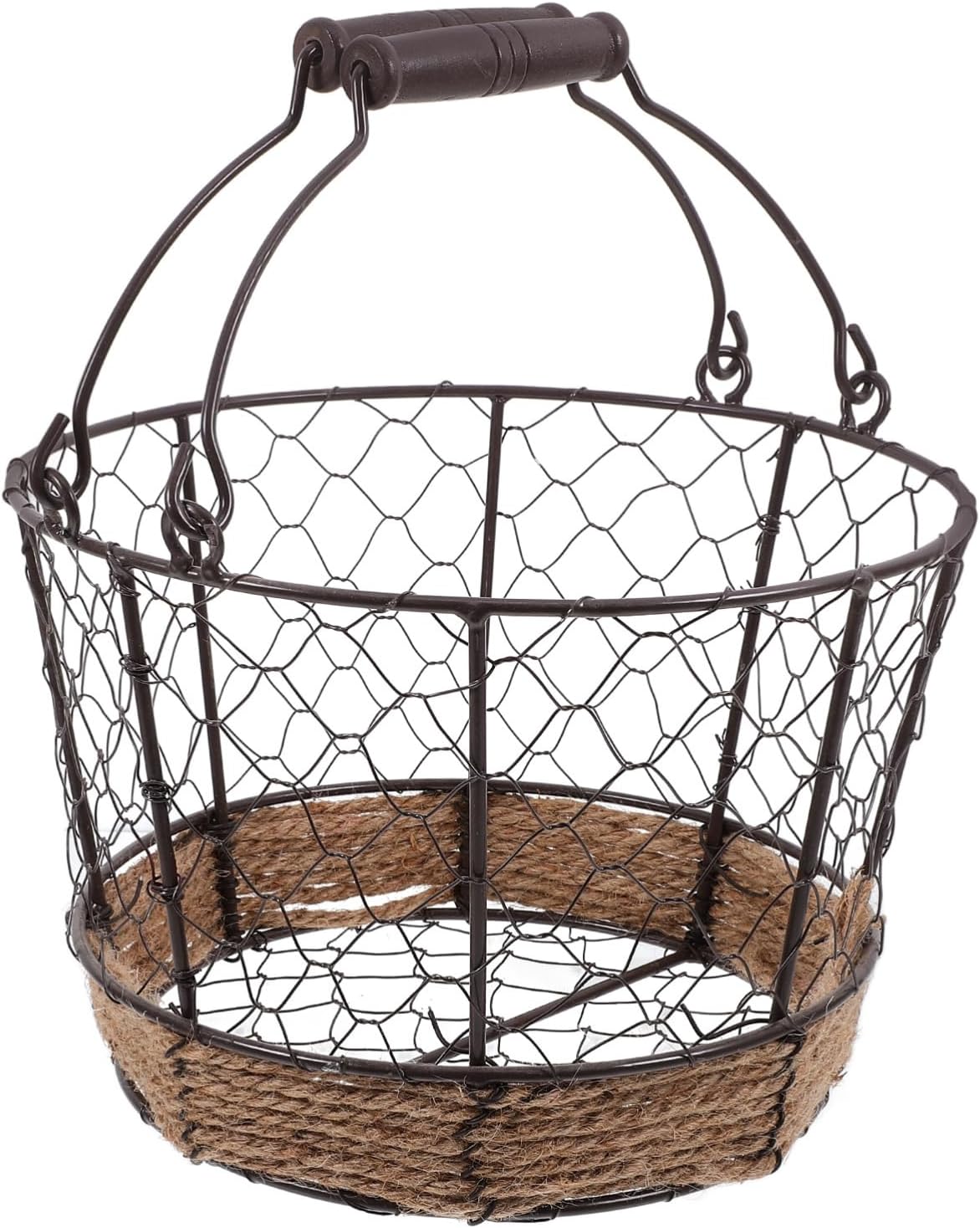 Ciieeo Iron Wire Storage Basket Decorative Basket for Kitchen Organization and Sundries Shape for Fruits Pantry Staples and Desktop Items