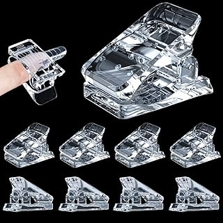 Beloving 10Pcs Nail Tip Clips, Nail Extension Gel Quick Building Nail Tips Clip for Nail Kit False Nail Tips and Dual Forms Manicure Nail Art Tools