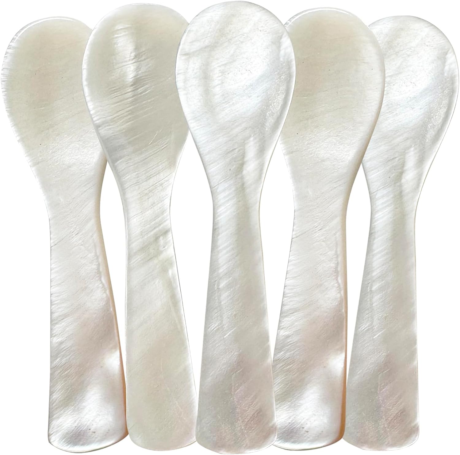 ThougrLyh Caviar Spoons 5pcs 3.54in Mother of Pearl Spoons for Caviar Party