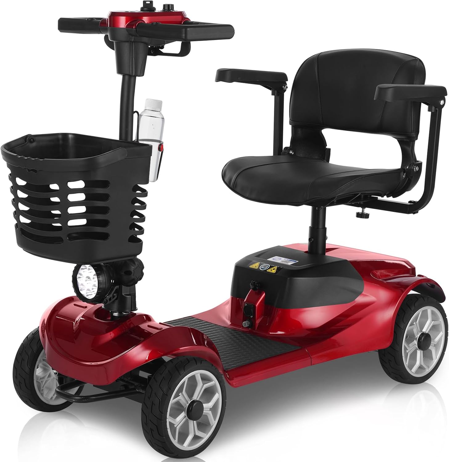 M1 15 Miles 4-Wheel Mobility Scooter for Adults/Seniors, 350W Powered Electric Wheelchair Device w/360WH Battery, 300LBS Capacity, Cup Holder, Compact&Portable for Elderly(FSA/HSA Eligible)