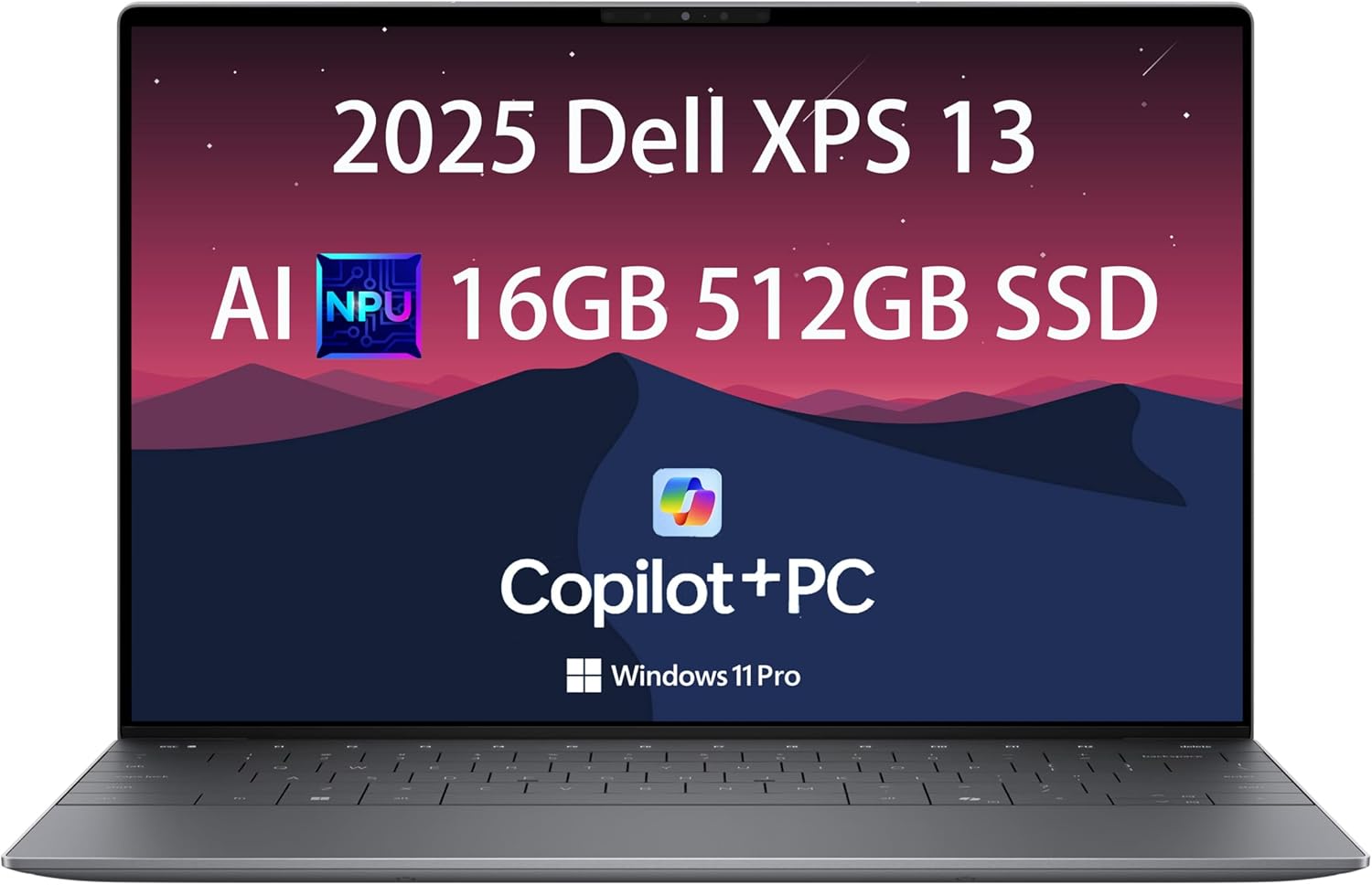 2025 Dell XPS 13 9345 Laptop, Copilot+ AI PC (13.4" FHD+ 120Hz, Snapdragon X Plus (> Intel i7-1355U), 16GB 8448MT/s RAM, 512GB SSD), Thin & Light, 27 Hours Battery Life, IR Webcam, Wi-Fi 7, Win 11 Pro