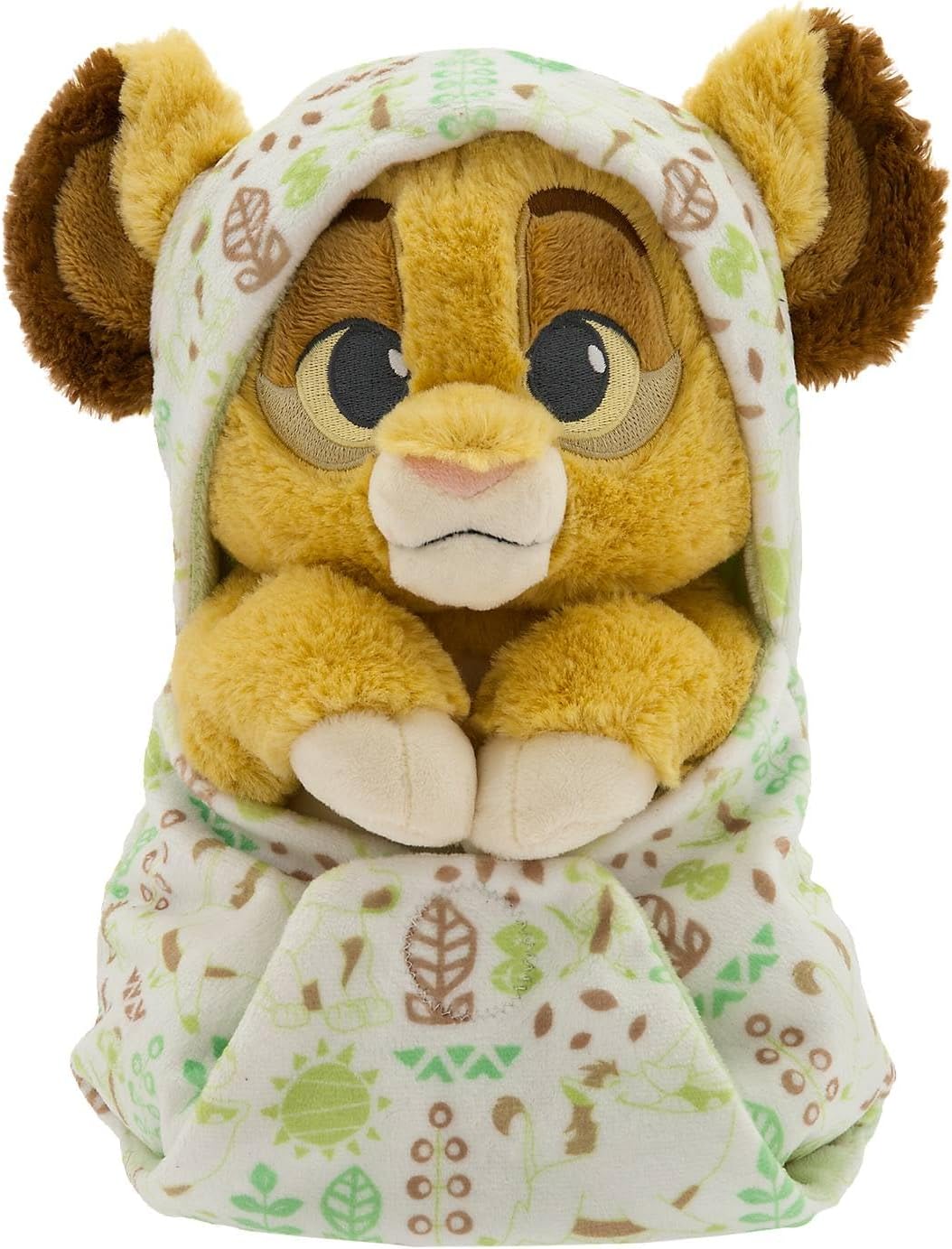 Disney Store Official Baby Simba Soft Toy, Lion King, 27cm / 11", Lion Cub Plush with Removable Blanket, Suitable from Birth, 0+