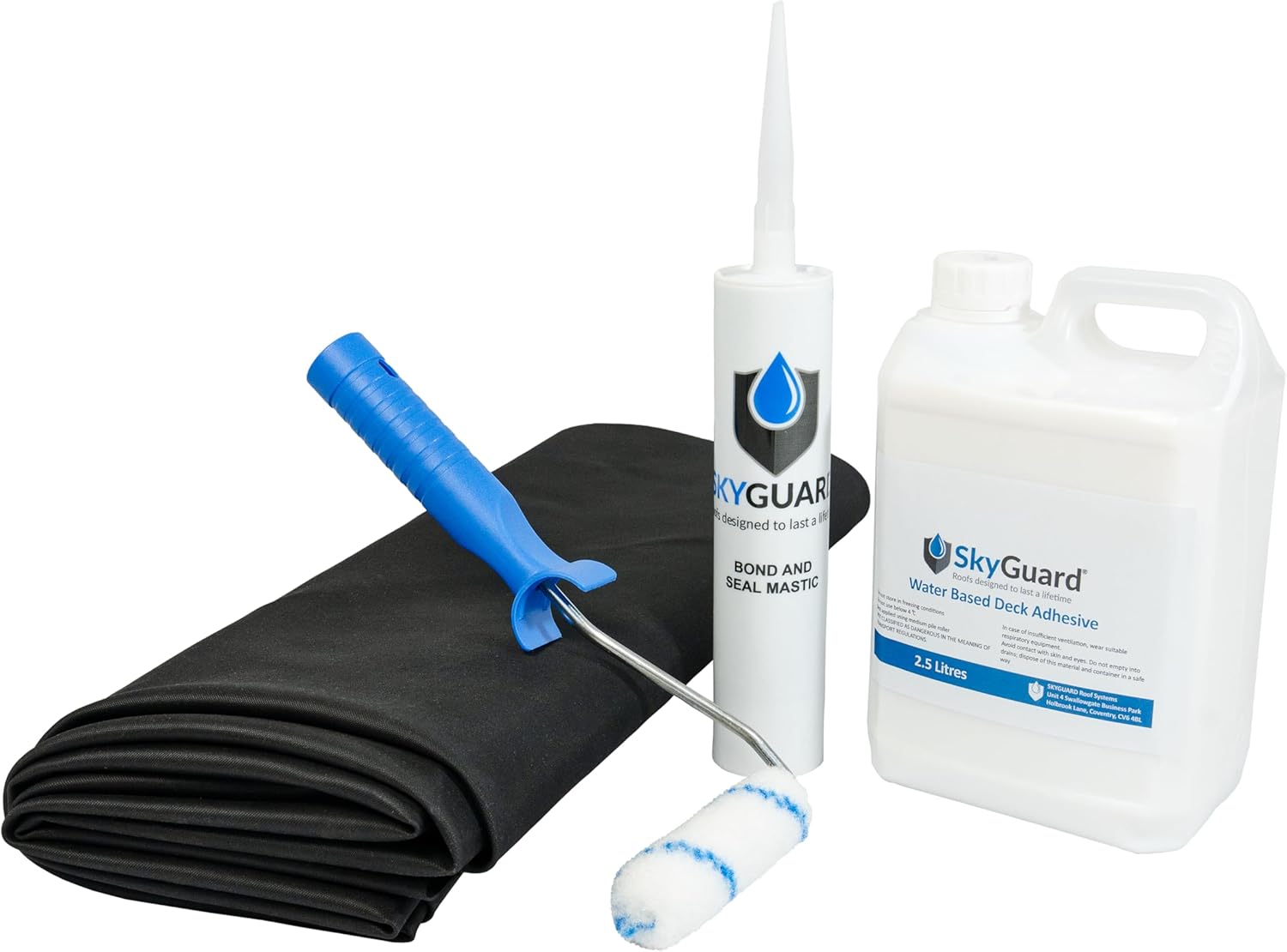 SkyGuard Shed Roof Kit - EPDM Rubber Roofing Kit for Sheds & Outbuildings - Longer Lasting Alternative to Roofing Felt for Sheds (3.5m x 3m)