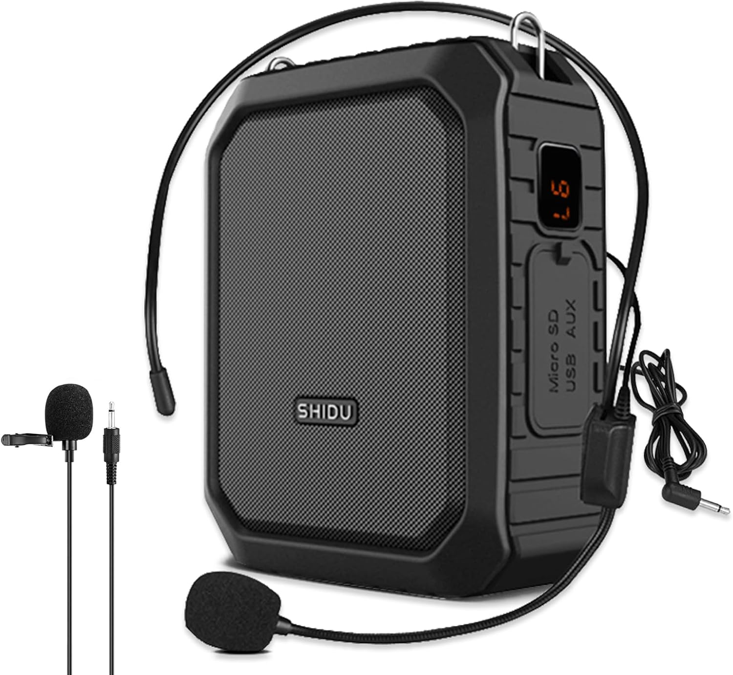 Voice Amplifier with Lapel Mic/Microphone Headset-18W IPX5 Waterproof Megaphone Speaker Pa System, Bluetooth 5.0 Portable Microphone and Speaker for Teachers Elderly Tour Guide 800Plus