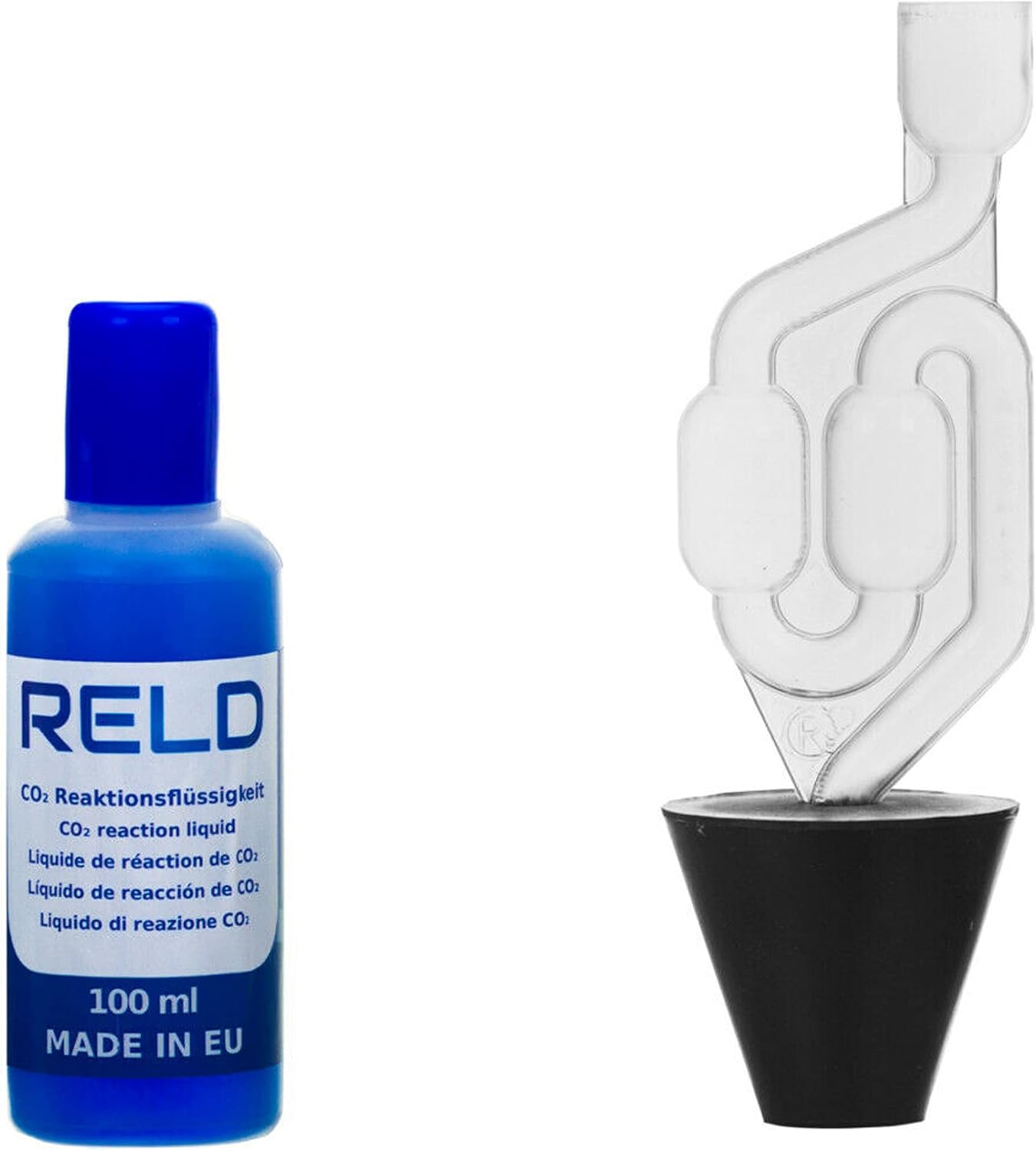 RELD Cylinder Head Gasket Tester Kit CO2 Combustion Leak Gas Test Universal for All Cars and Motorcycles Petrol Diesel Block Rapid Engine Leak Detector for 50 Tests