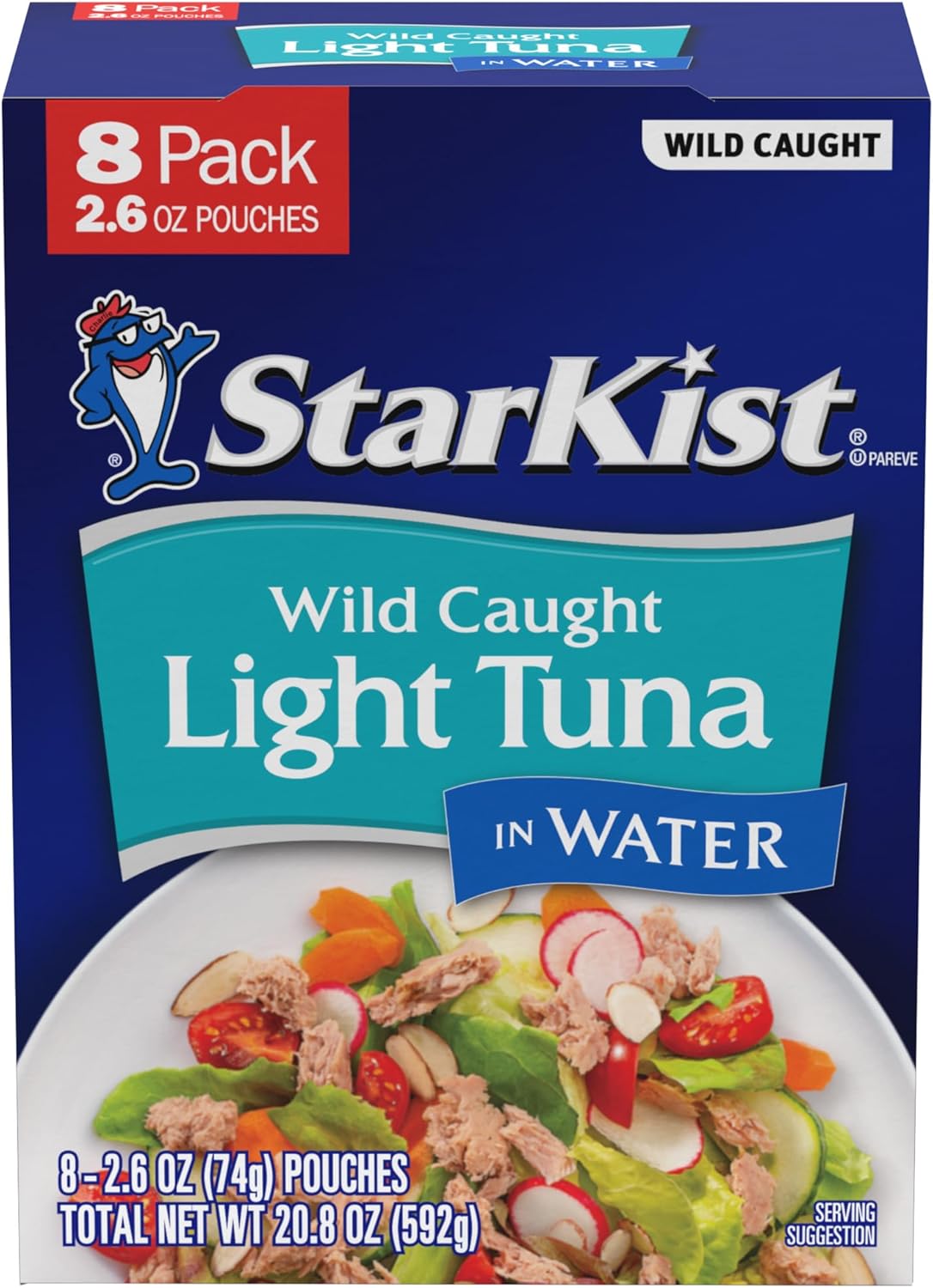 StarKist ~ Chunk Light Tuna in Water ~ 2.6oz Pouches ~ Box of 8