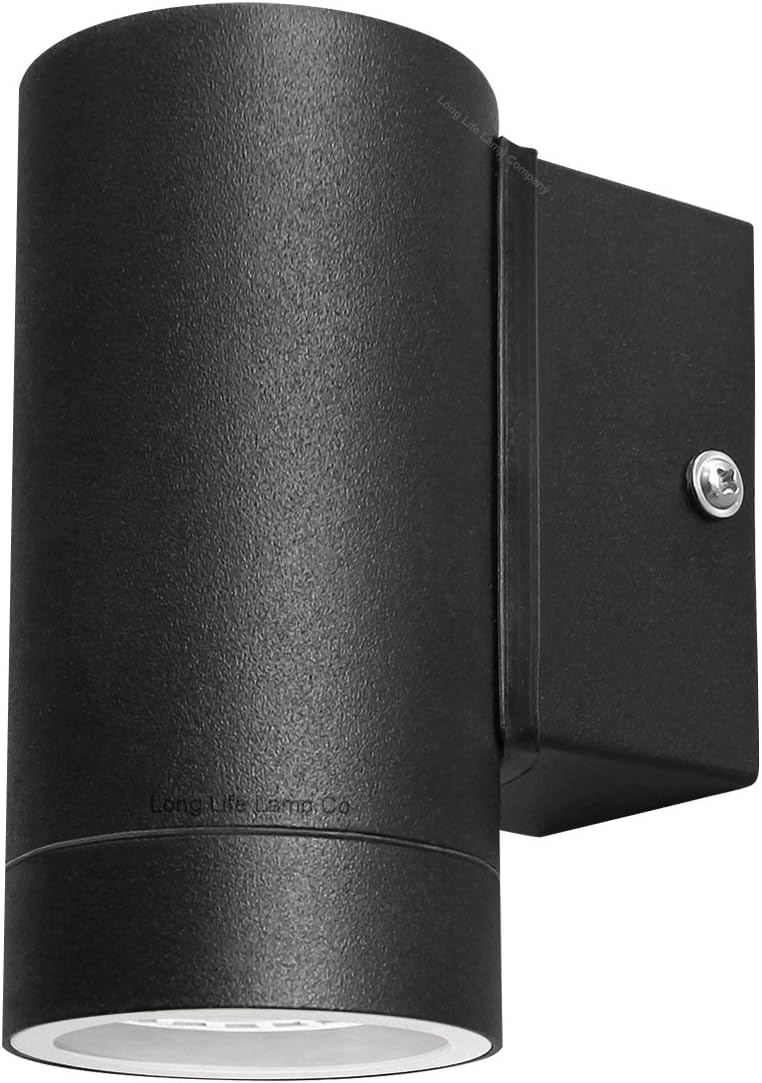 Long Life Lamp Company Black Stainless Steel Single Outdoor Wall Light IP65 Down Wall Light Matt Black