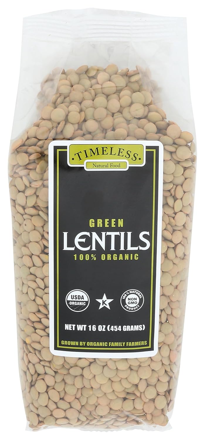 TIMELESS Organic Green Lentils, 16 OZ