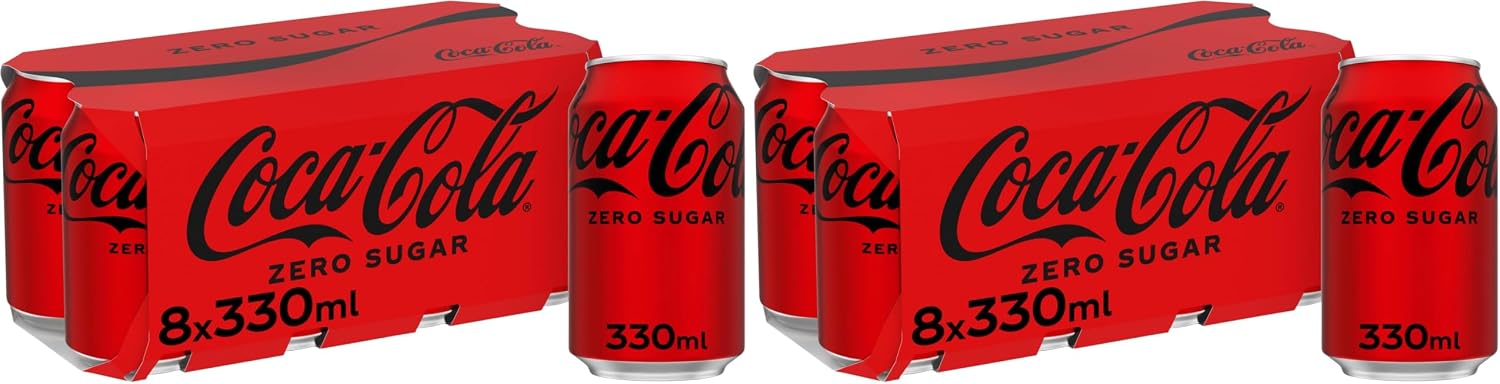 Coca-Cola Zero Sugar 8 x 330 ml (Pack of 2)