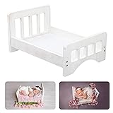 Newborn Photography Props Wooden Bed Baby Photoshoot Props Doll Bed Baby Photo Prop White Wood Mini Bed for Photography Baby Doll Bed Make The Old Bed Photography Props Baby Photo Studio Props