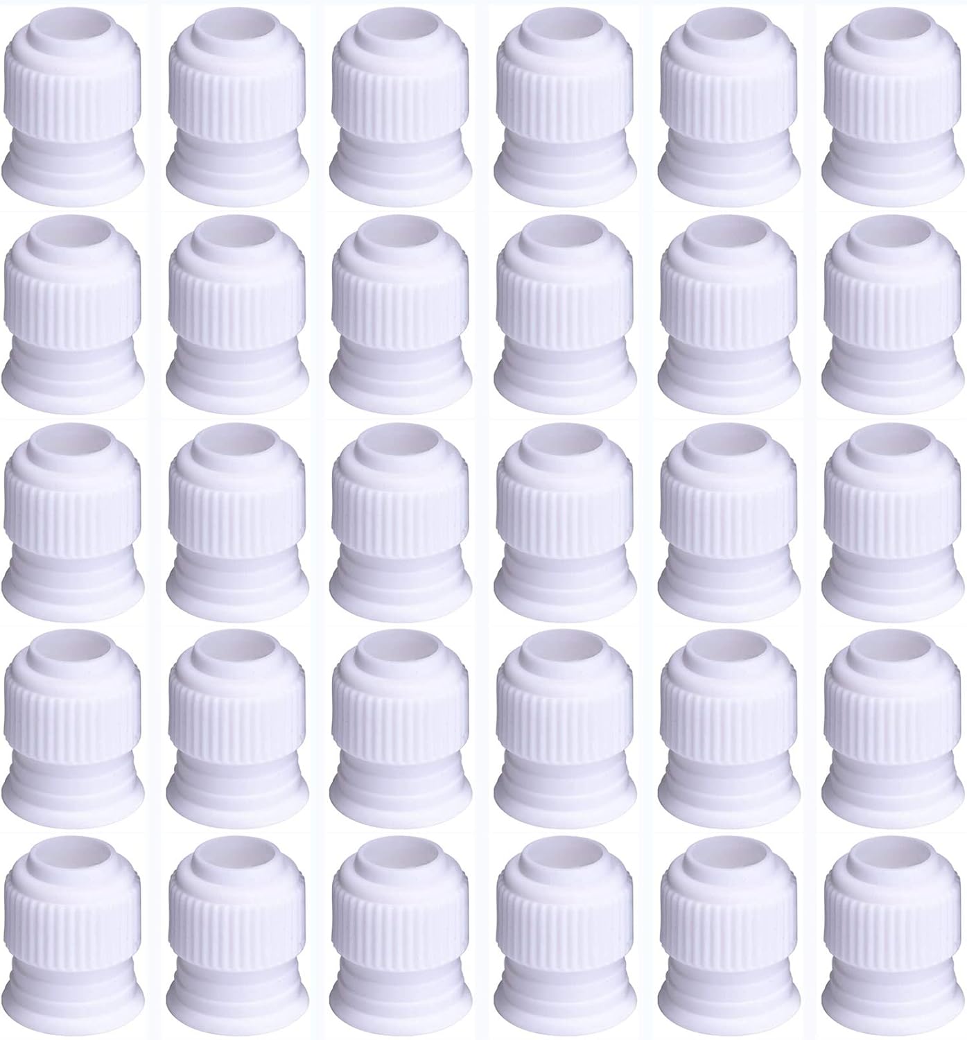 Shappy 30 Pieces Coupler Piping Bag Plastic Standard Couplers Cake Decorating Pipe Tip for Frosting Icing Nozzles (1.2 x 1 Inch)