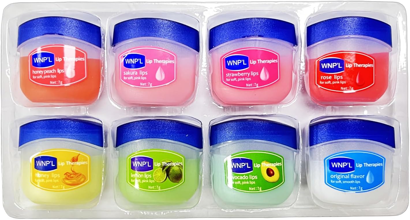 Lip Balm,8 Packs Long Lasting Lips Moisturizer Intensive Lip Repair Treatment for Cracked, Dry and Chapped Lips Gift for Women Girls (Pack of Eight)