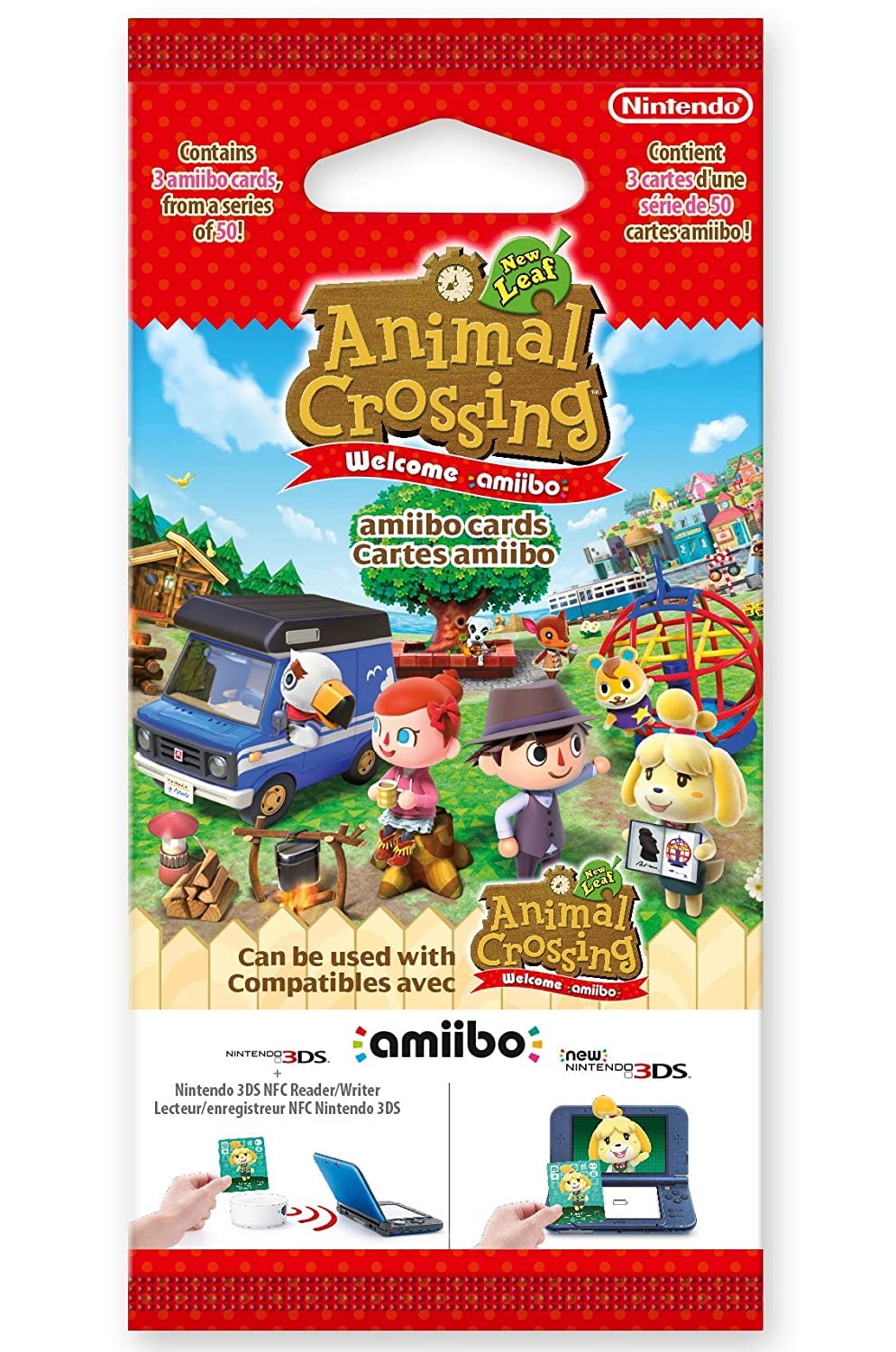 Paquet de 3 cartes : "Animal Crossing" - New Leaf Welcome amiibo