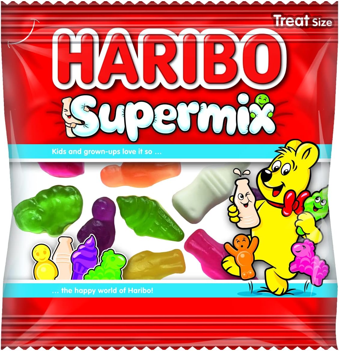 HARIBO Supermix – Assorted Gummy Sweets – Multipack – 100 x 16g Mini Bags
