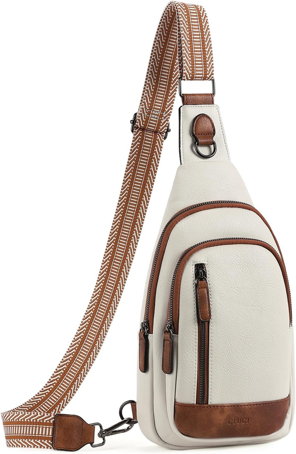 CLUCI Crossbody Bags for Women - Sling Backpack Travel Bag in Leather