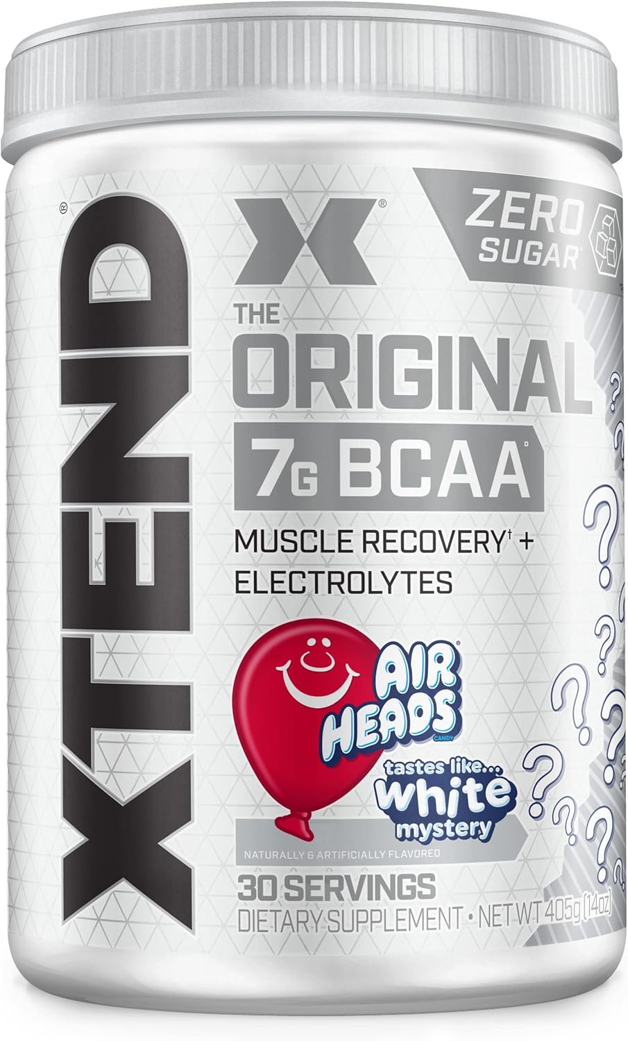 Xtend XTEND Original BCAA Powder Airheads Candy Flavor, 7g BCAA and 2.5g L-Glutamine, Sugar Free Post Workout Muscle Recovery Drink with Amino Acids for Men & Women, 30 Servings