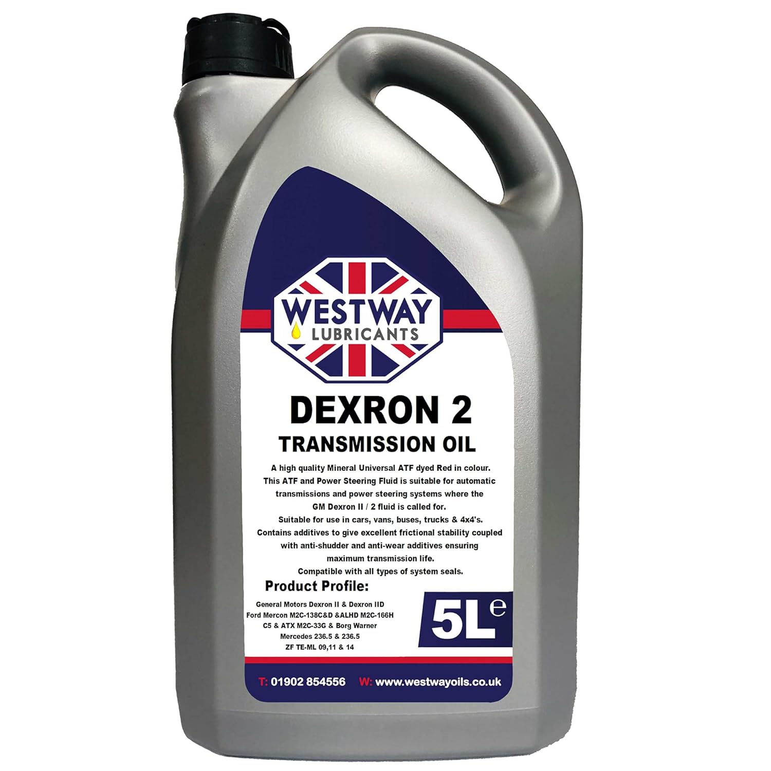 ATF Dexron 2 Power Steering Fluid/Automatic Transmission Fluid DII 5 Litres - Made in UK