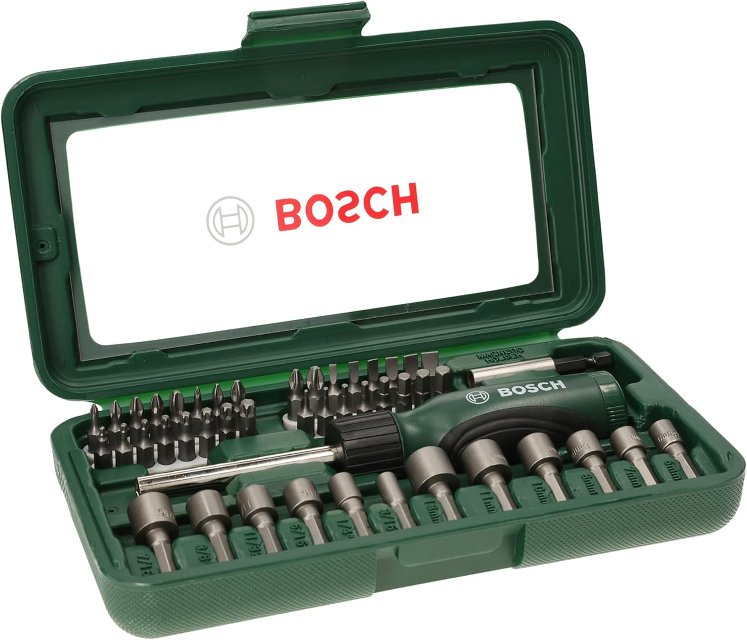 Bosch 46pc. Screwdriver Bit and Nutsetter Set (PH-, PZ-, Hex-, T-, S-Bit, Accessories Drill and Screwdriver)